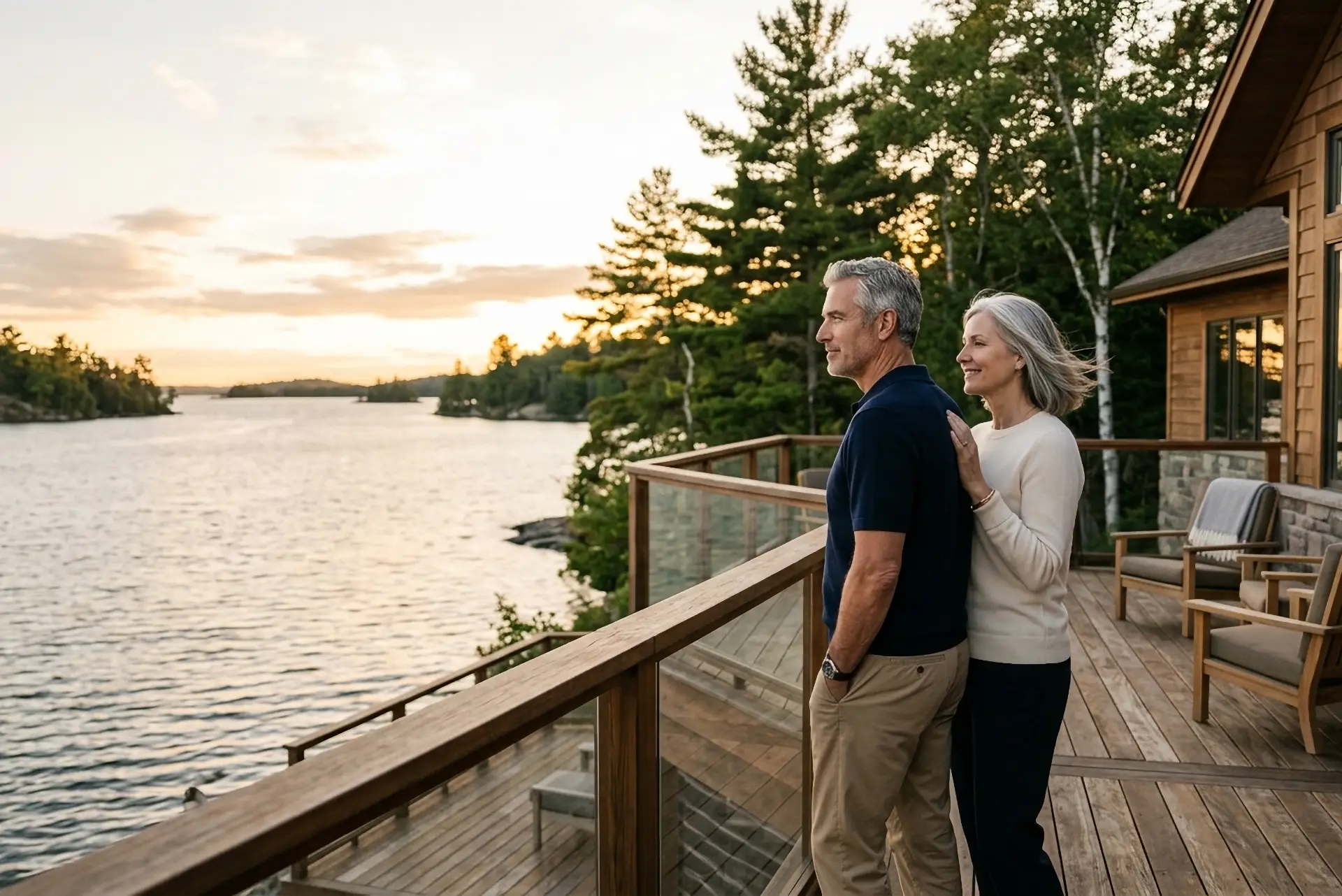 A still lakeside view in Ontario cottage country